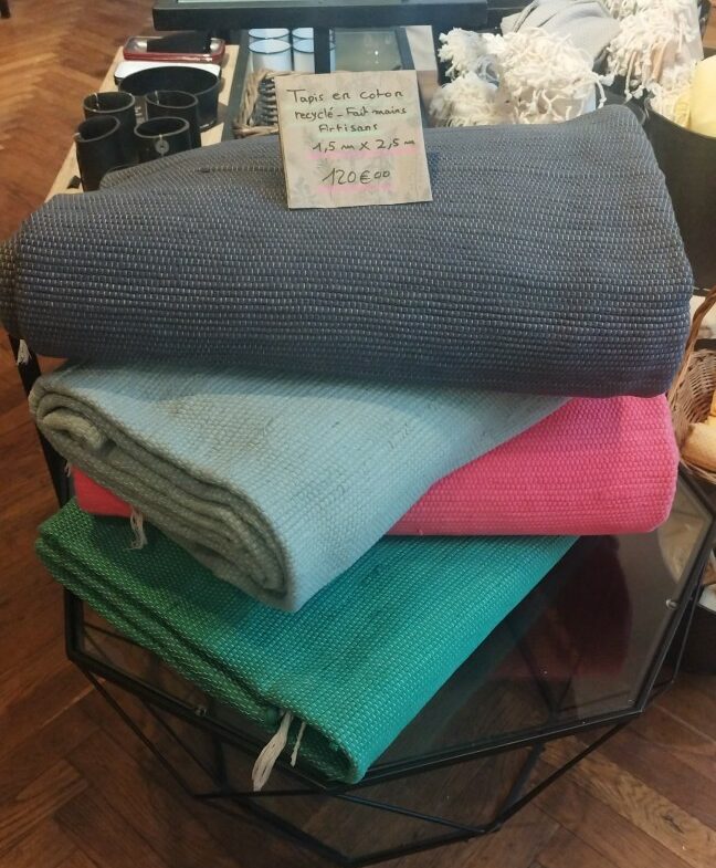Tapis en coton recyclé - Rouge